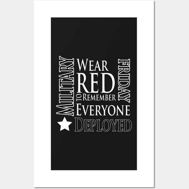 US Military Wear Red Friday - Support Troops Wall Art by 3QuartersToday